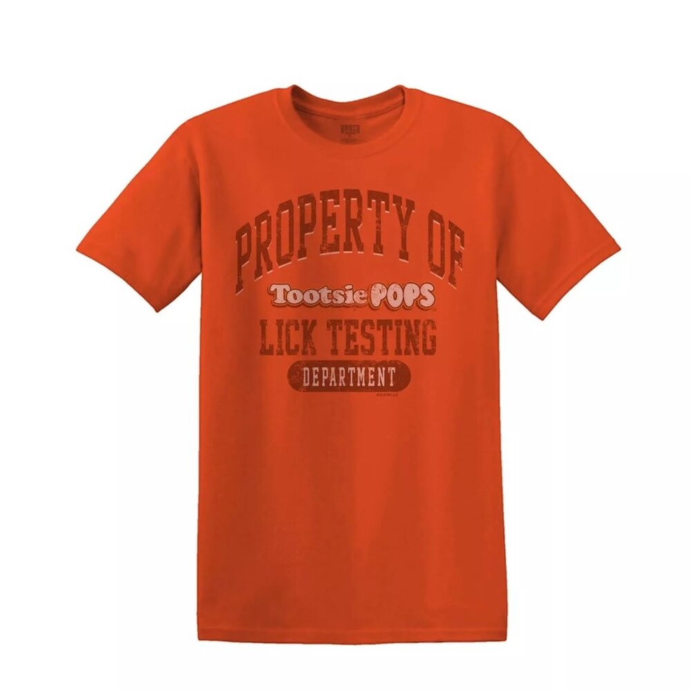 Tootsie Roll Candy Logo Men's T-Shirt - Property of Lick Testing Department